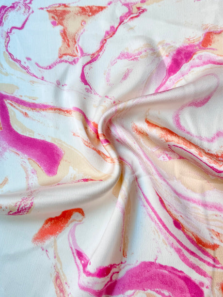 Printed Satin Marble Pink