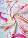 Printed Satin Marble Pink