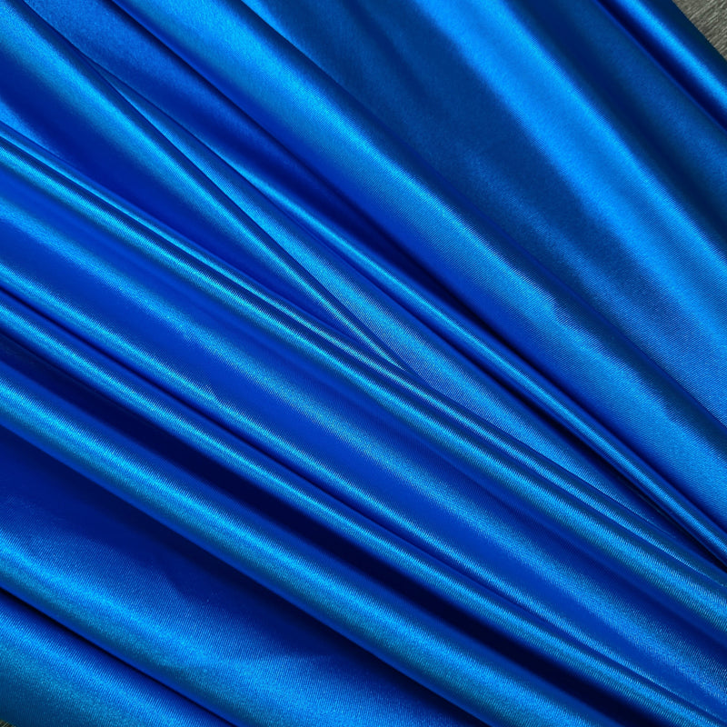 Shiny Nylon Spandex Aqua Blue