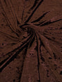 Stretch Crushed Velvet Chocolate Brown