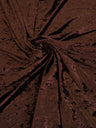 Stretch Crushed Velvet Chocolate Brown