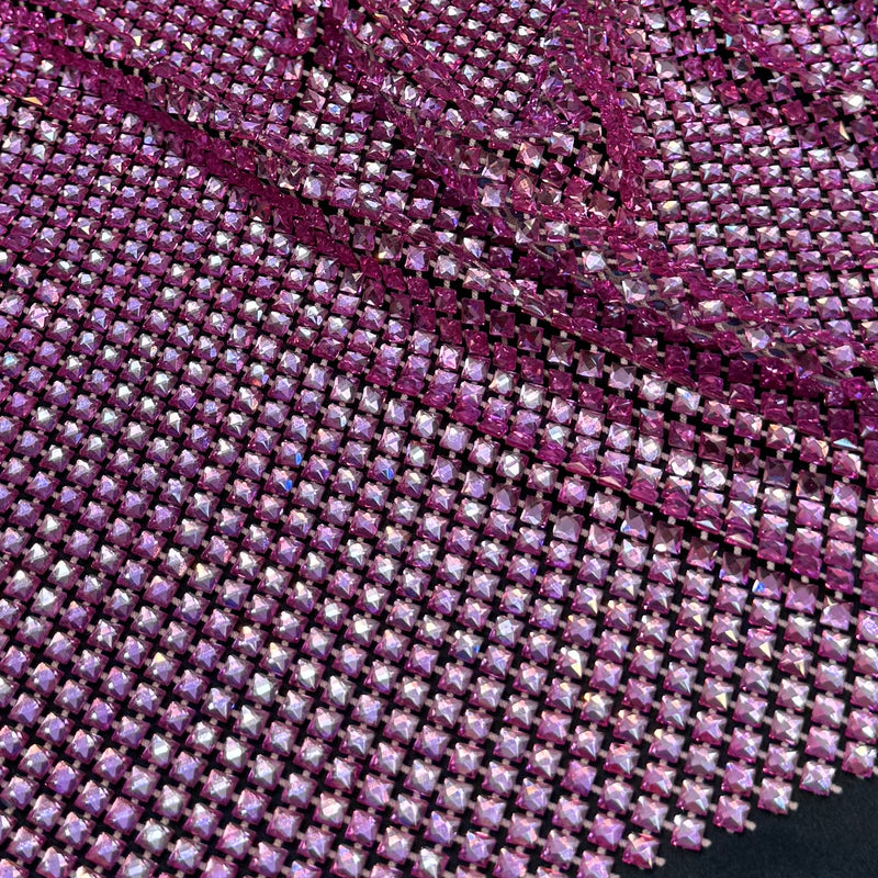 Rhinestone Mesh Pink