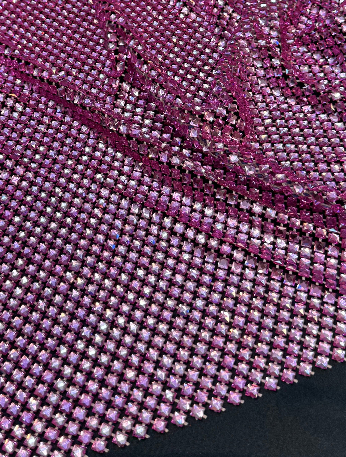 Rhinestone Mesh Pink