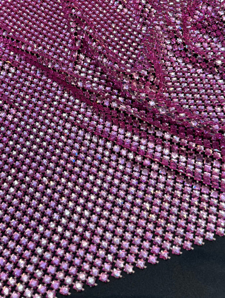 Rhinestone Mesh Pink