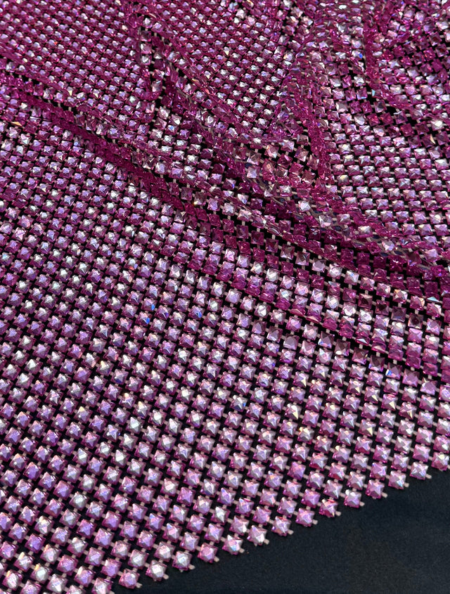 Rhinestone Mesh Pink