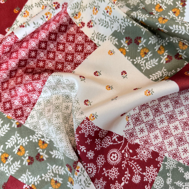 Printed Satin Floral Multicolor