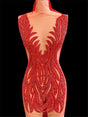 Red Rhinestone Bodice Applique