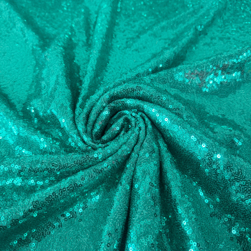 Stretch Sequin on Mesh Mint Green