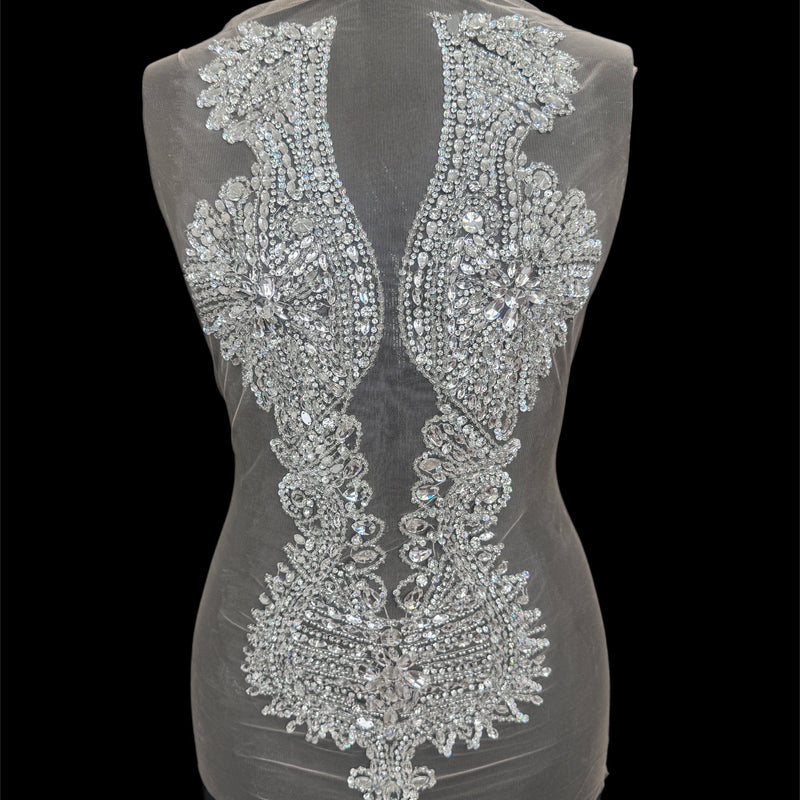 Silver Rhinestone Bodice Appliqué