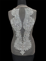 Silver Rhinestone Bodice Appliqué
