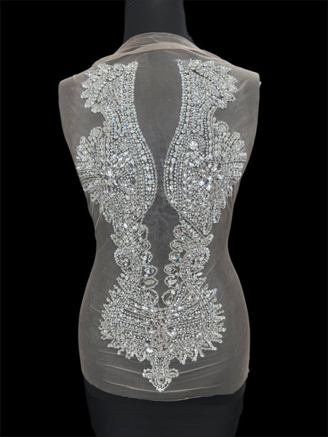 Silver Rhinestone Bodice Appliqué
