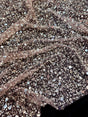 Beaded Sequin Pearl Mesh Lace Powder Pink