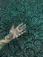 Stretch Sequin Beaded Scroll Lace on Mesh