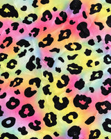 Printed Nylon Spandex Rainbow Leopard
