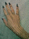 Rhinestone Diamond Fishnet Mesh Hunter Green