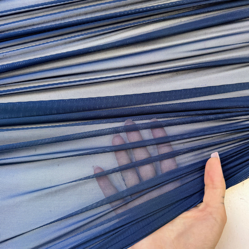 4-Way Stretch Power Mesh Indigo Blue
