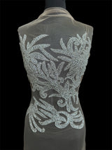 Silver Rhinestone Bodice Applique