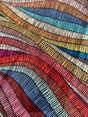 Printed Nylon Spandex Abstract Colorful Wave Lines