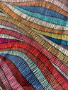 Printed Nylon Spandex Abstract Colorful Wave Lines