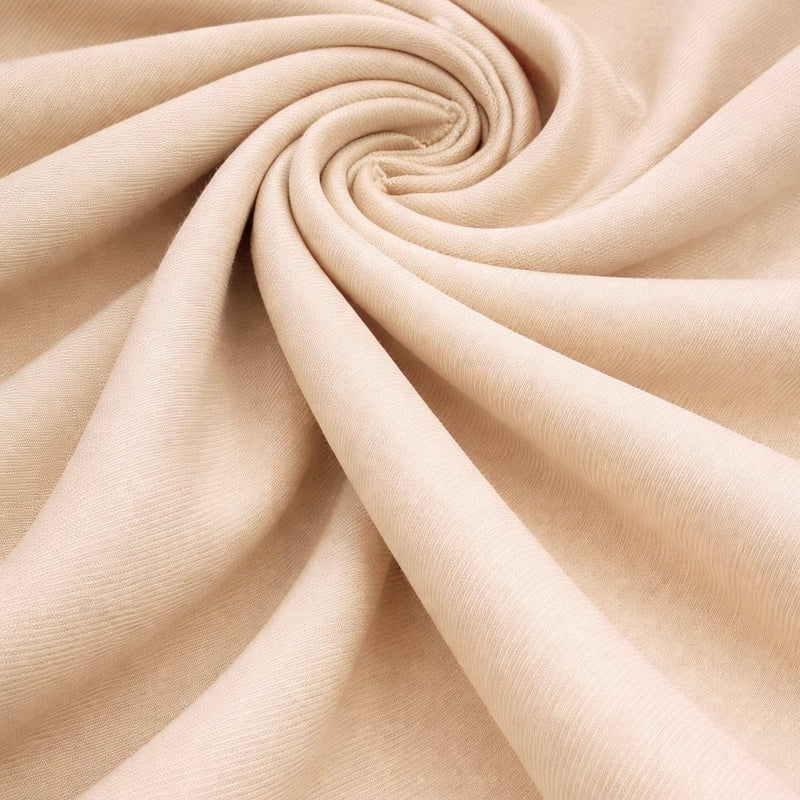 Beige Denim Look Stretch Twill