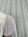 White Crochet Geometric Hollow Out Knit