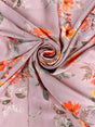 Printed Satin Mauve Floral