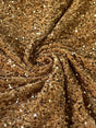 Stretch Sequin Velvet Gold Champagne