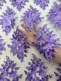 3D Flower Scalloped Mesh Lace Lavender