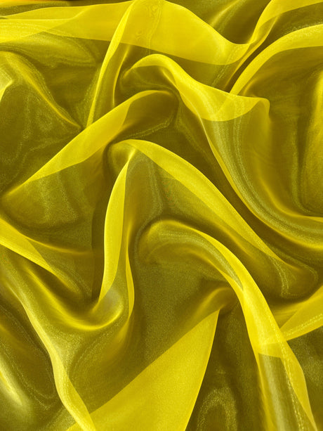 Sheer Crystal Organza Yellow