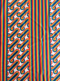 Printed Nylon Spandex White Retro Rainbow Graphic