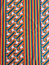 Printed Nylon Spandex White Retro Rainbow Graphic