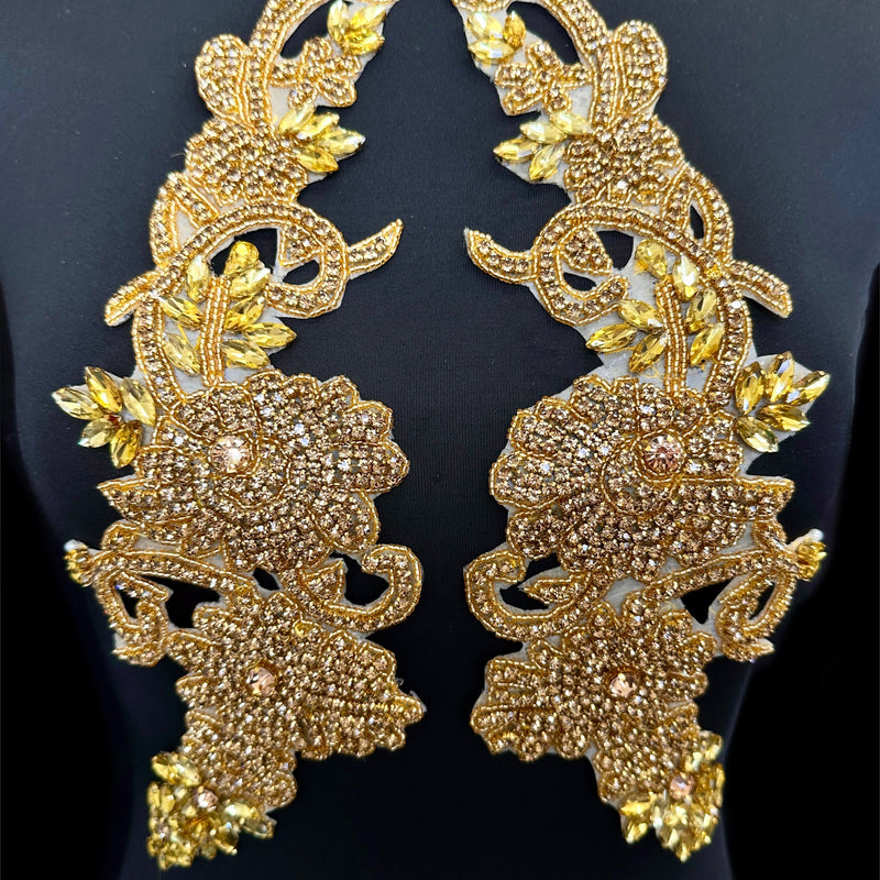 Gold Rhinestone Applique