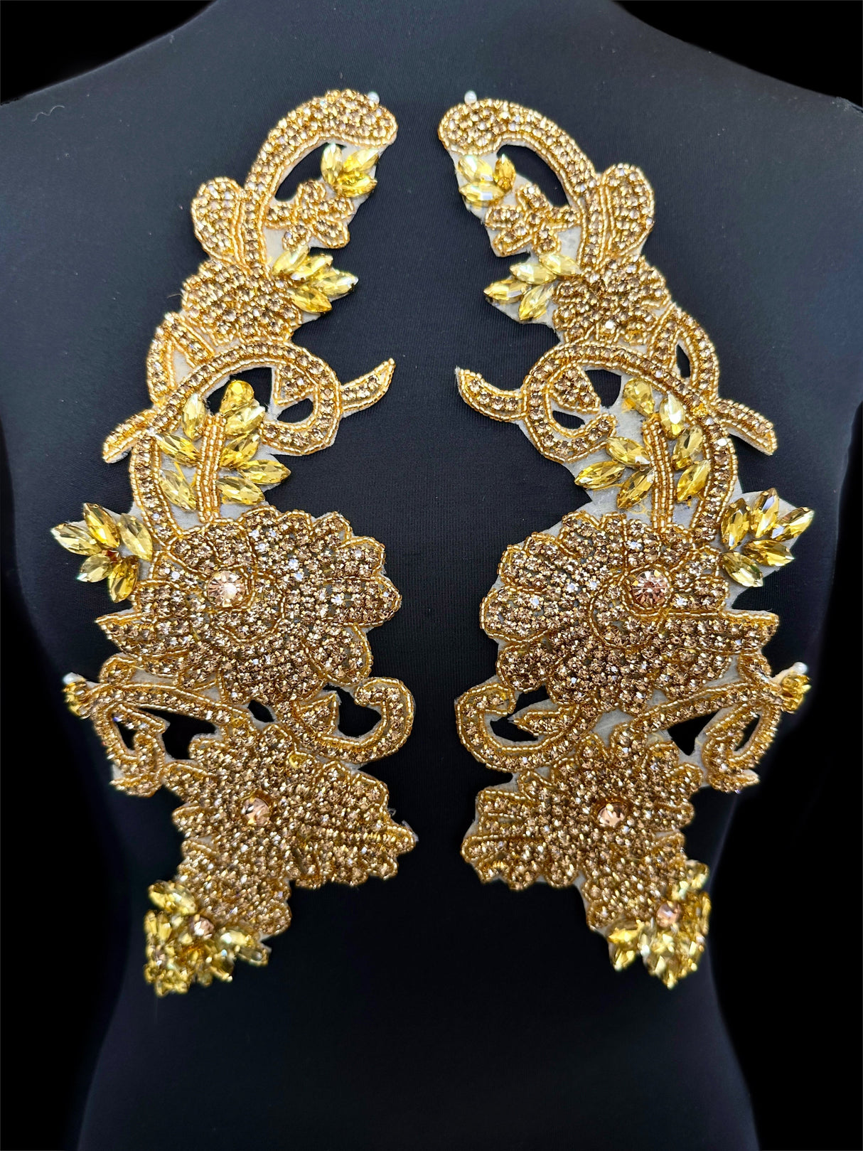Gold Rhinestone Applique