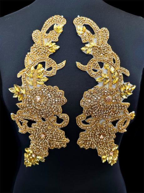 Gold Rhinestone Applique
