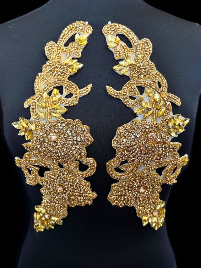 Gold Rhinestone Applique