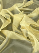 Sheer Crystal Organza Banana Yellow