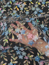 3D Floral Embroidered Tulle Blue Multicolor