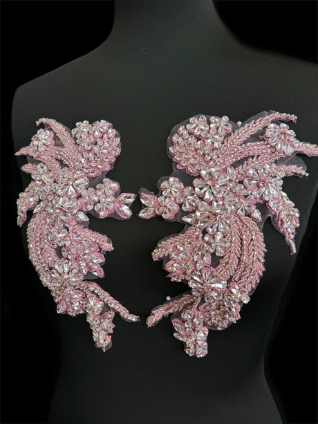 Baby Pink Rhinestone Applique