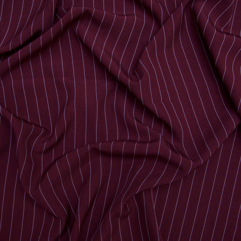 Pin Stripe Suiting Burgundy