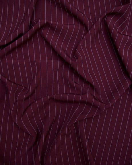 Pin Stripe Suiting Burgundy