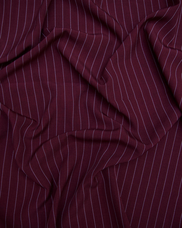 Pin Stripe Suiting Burgundy