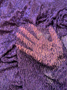 Stretch Bugle Beaded Power Mesh Purple