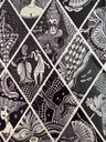 Printed Nylon Spandex Midnight Stories Black