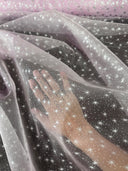 Sheer Star Organza Baby Pink