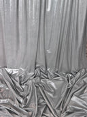 Shiny Foiled Spandex Light Silver
