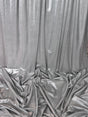 Shiny Foiled Spandex Light Silver