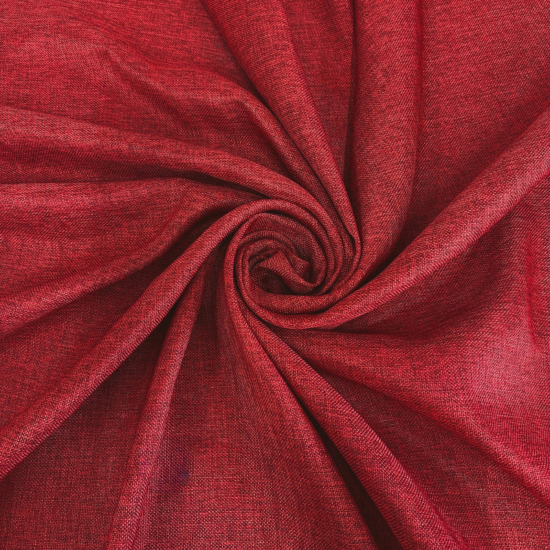 Burgundy Faux Linen