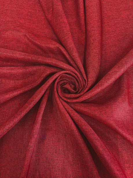 Burgundy Faux Linen