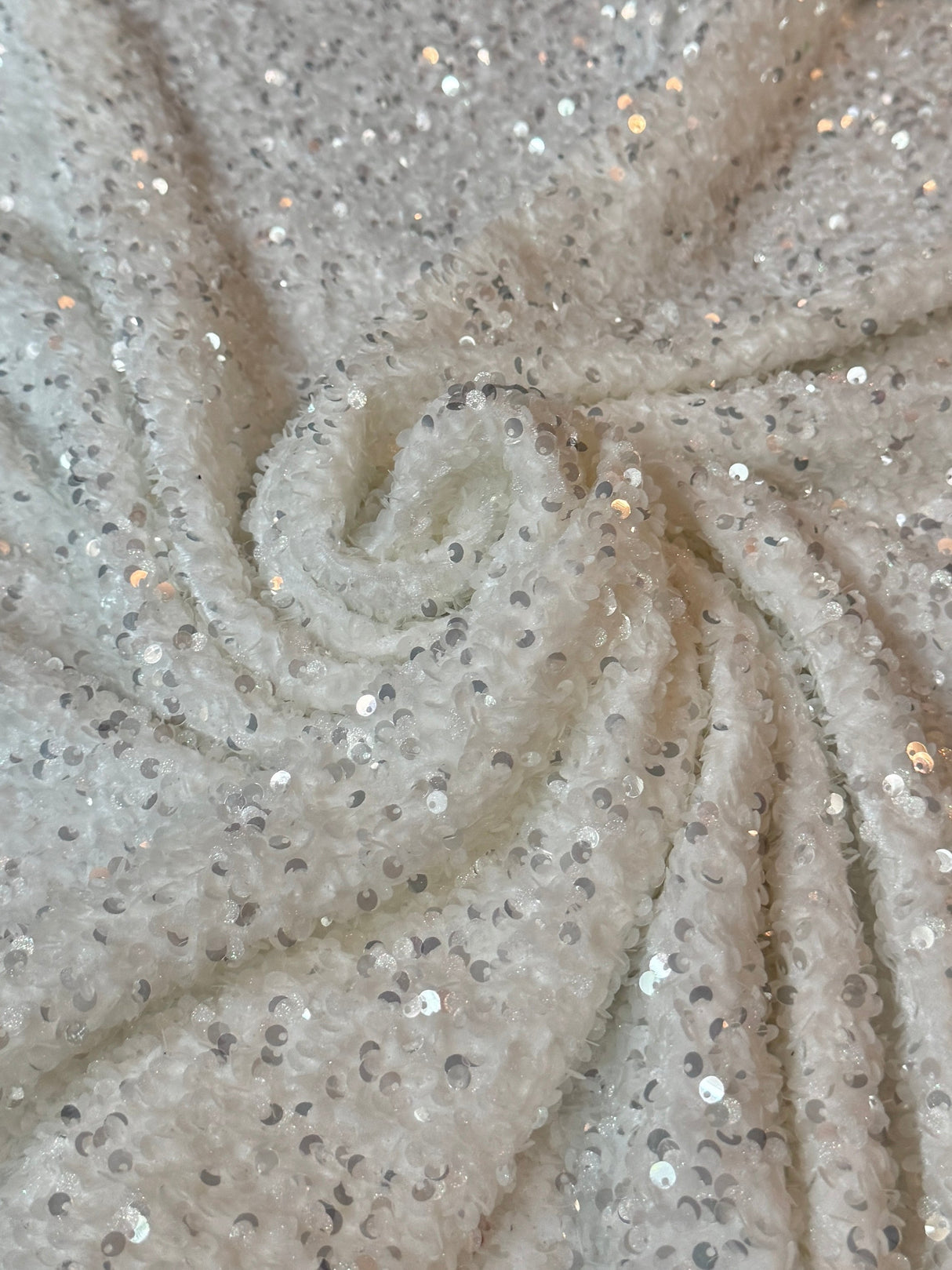 Sequin on Velvet Stretch Fabric