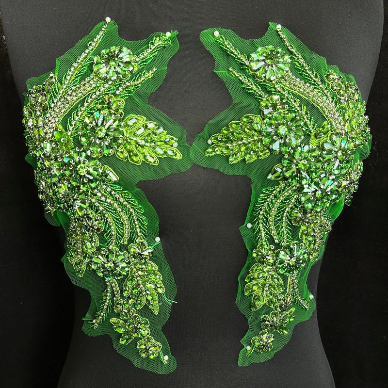 Lime Green Rhinestone Applique